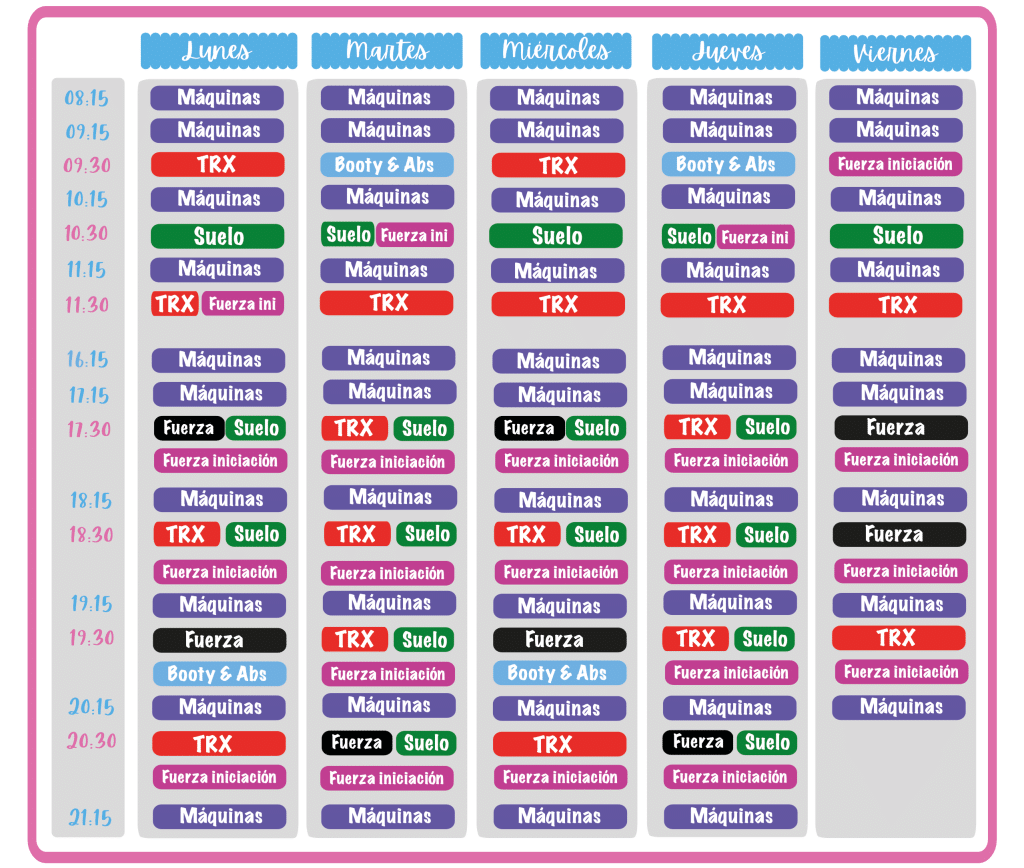 Horarios Pilates Planet